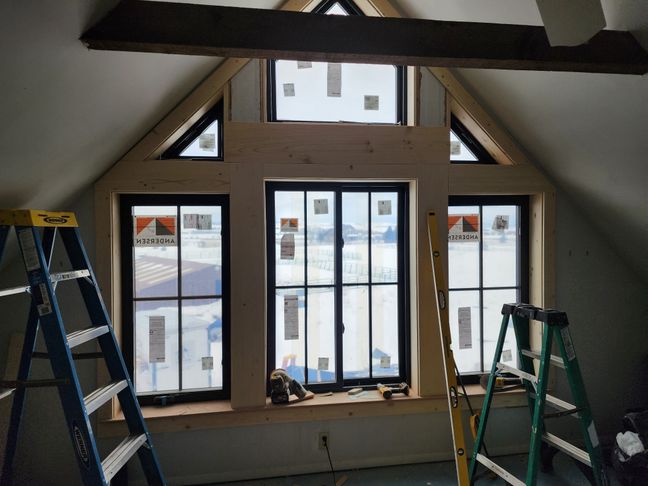 Energy-efficient door installation in Bozeman Hutch Construction
