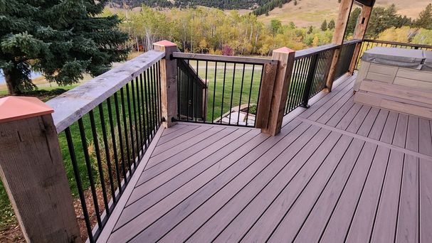 Finished composite deck in Gallatin Gateway