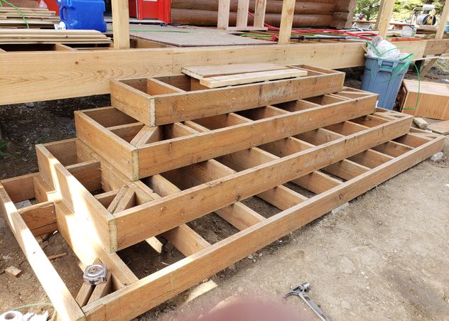 Front stair pyramid framing